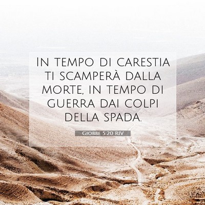 Giobbe 5:20 RIV Immagine del Versetto della Bibbia