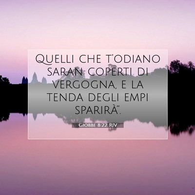 Giobbe 8:22 Versetto della Bibbia Spiegato
