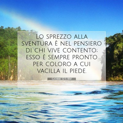 Giobbe 12:5 Versetto della Bibbia Spiegato