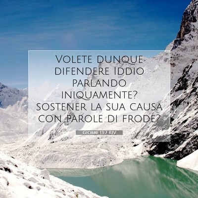 Giobbe 13:7 Versetto della Bibbia Spiegato