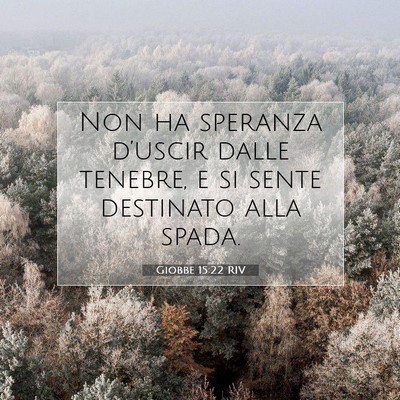 Giobbe 15:22 Versetto della Bibbia Spiegato
