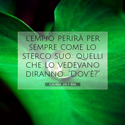 Giobbe 20:7 Versetto della Bibbia Spiegato