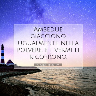 Giobbe 21:26 Versetto della Bibbia Spiegato