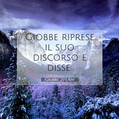 Giobbe 27:1 Versetto della Bibbia Spiegato
