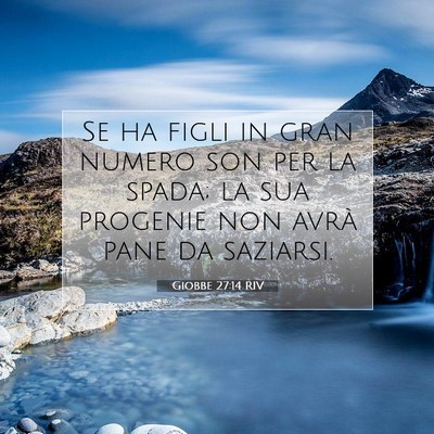 Giobbe 27:14 Versetto della Bibbia Spiegato