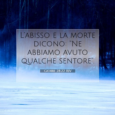 Giobbe 28:22 Versetto della Bibbia Spiegato