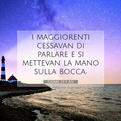 Giobbe 29:9 RIV Immagine del Versetto della Bibbia