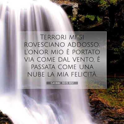 Giobbe 30:15 RIV Immagine del Versetto della Bibbia