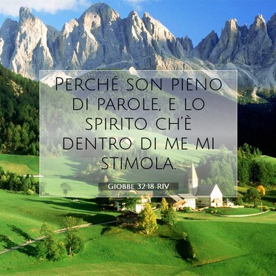 Giobbe 32:18 RIV Immagine del Versetto della Bibbia