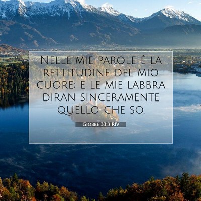 Giobbe 33:3 RIV Immagine del Versetto della Bibbia
