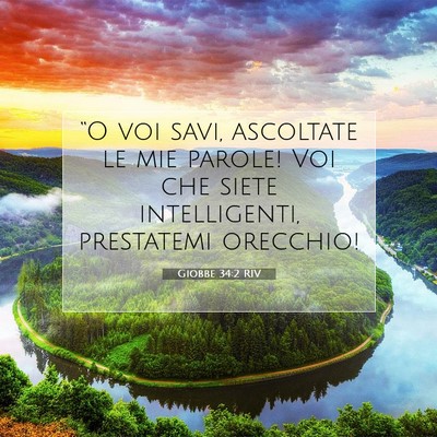 Giobbe 34:2 RIV Immagine del Versetto della Bibbia