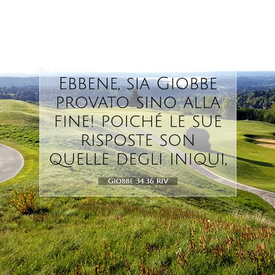 Giobbe 34:36 Versetto della Bibbia Spiegato