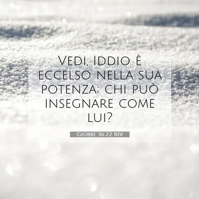 Giobbe 36:22 RIV Immagine del Versetto della Bibbia