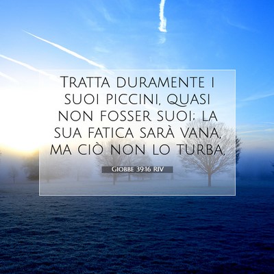 Giobbe 39:16 Versetto della Bibbia Spiegato