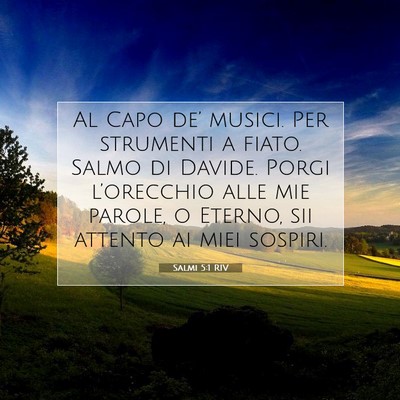 Salmi 5:1 RIV Immagine del Versetto della Bibbia
