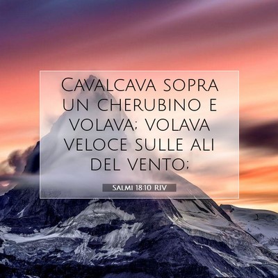 Salmi 18:10 RIV Immagine del Versetto della Bibbia
