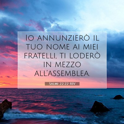 Salmi 22:22 RIV Immagine del Versetto della Bibbia