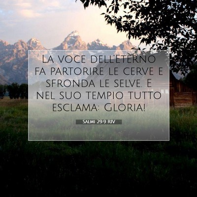 Salmi 29:9 RIV Immagine del Versetto della Bibbia