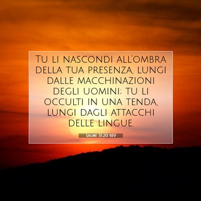 Salmi 31:20 RIV Immagine del Versetto della Bibbia