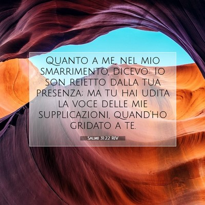 Salmi 31:22 RIV Immagine del Versetto della Bibbia