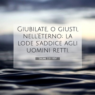 Salmi 33:1 Versetto della Bibbia Spiegato