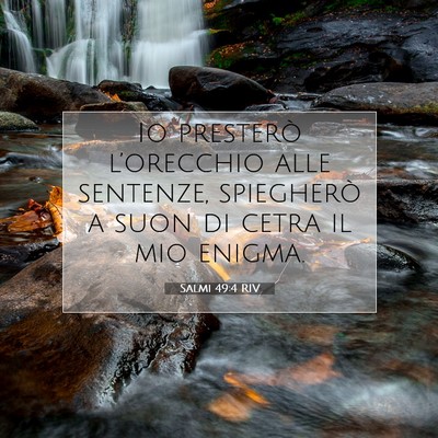 Salmi 49:4 RIV Immagine del Versetto della Bibbia