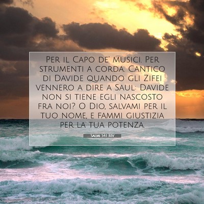 Salmi 54:1 Versetto della Bibbia Spiegato