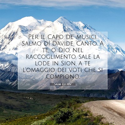 Salmi 65:1 RIV Immagine del Versetto della Bibbia