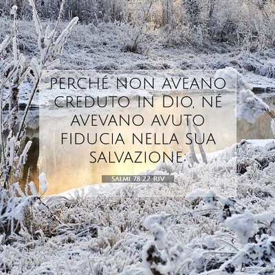 Salmi 78:22 Versetto della Bibbia Spiegato