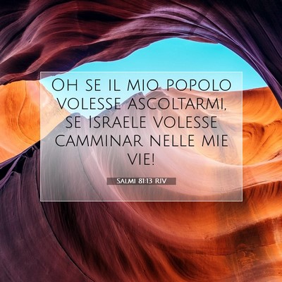 Salmi 81:13 Versetto della Bibbia Spiegato