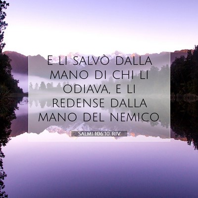 Salmi 106:10 RIV Immagine del Versetto della Bibbia