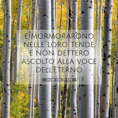 Salmi 106:25 RIV Immagine del Versetto della Bibbia