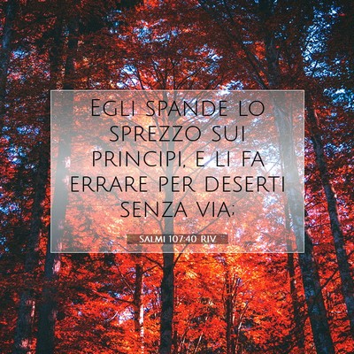 Salmi 107:40 RIV Immagine del Versetto della Bibbia