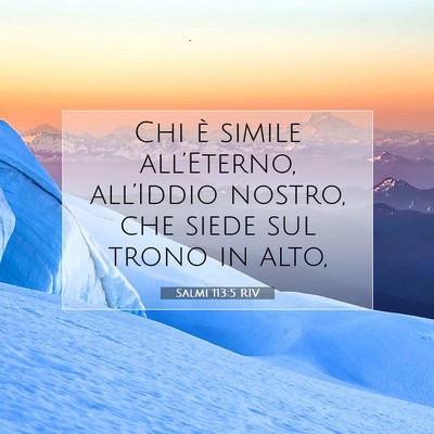 Salmi 113:5 Versetto della Bibbia Spiegato