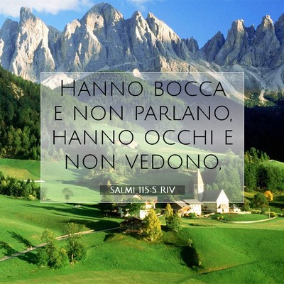 Salmi 115:5 Versetto della Bibbia Spiegato