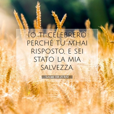 Salmi 118:21 RIV Immagine del Versetto della Bibbia
