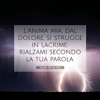 Salmi 119:28 Versetto della Bibbia Spiegato