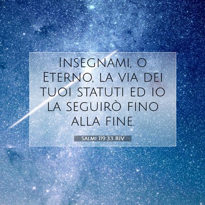 Salmi 119:33 Versetto della Bibbia Spiegato