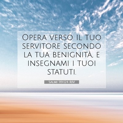 Salmi 119:124 Versetto della Bibbia Spiegato