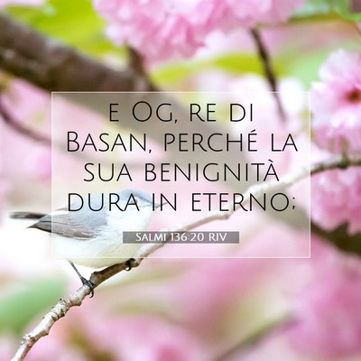 Salmi 136:20 RIV Immagine del Versetto della Bibbia