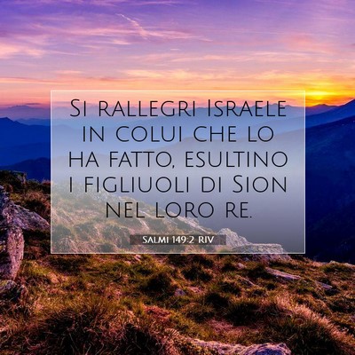 Salmi 149:2 RIV Immagine del Versetto della Bibbia