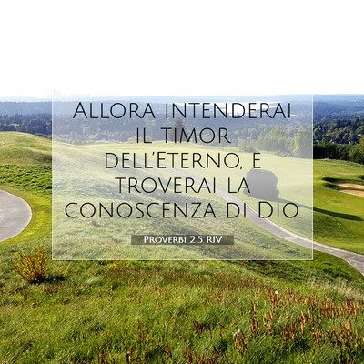 Proverbi 2:5 RIV Immagine del Versetto della Bibbia