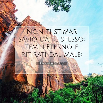 Proverbi 3:7 RIV Immagine del Versetto della Bibbia