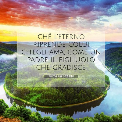 Proverbi 3:12 RIV Immagine del Versetto della Bibbia
