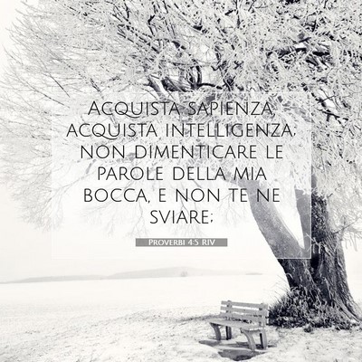Proverbi 4:5 RIV Immagine del Versetto della Bibbia