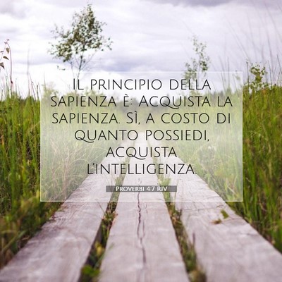 Proverbi 4:7 RIV Immagine del Versetto della Bibbia