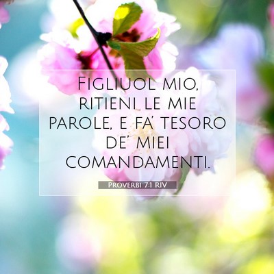 Proverbi 7:1 RIV Immagine del Versetto della Bibbia