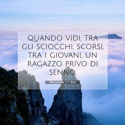 Proverbi 7:7 RIV Immagine del Versetto della Bibbia