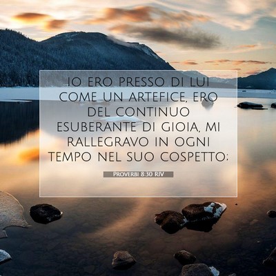 Proverbi 8:30 RIV Immagine del Versetto della Bibbia