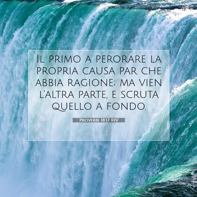 Proverbi 18:17 RIV Immagine del Versetto della Bibbia
